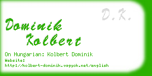 dominik kolbert business card